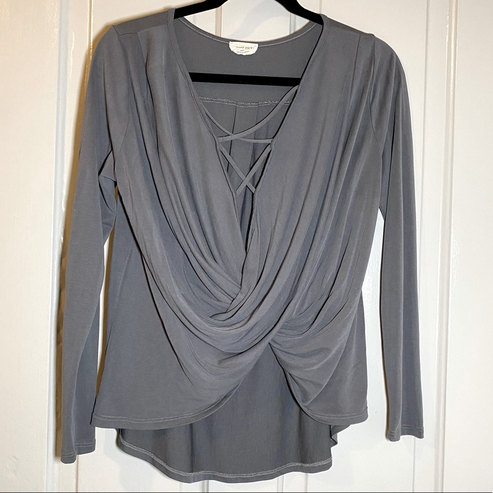 Emory Park Long Sleeve Wrap Top